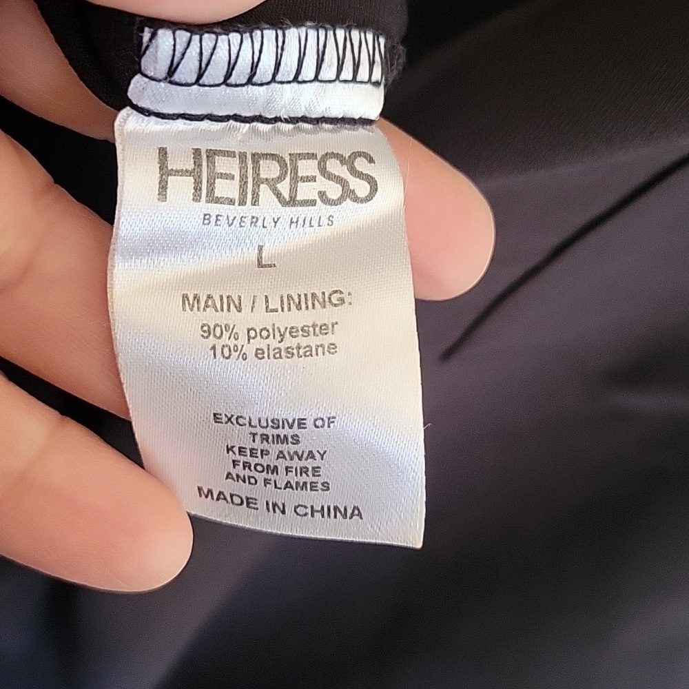 NWOT Heiress Beverly Hills Black Cut-Out High-Waist Trousers Sz L - Picture 13 of 14